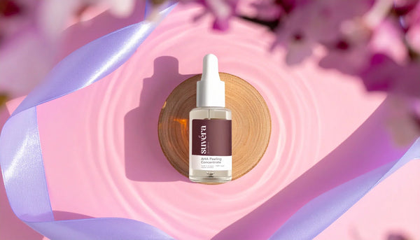 Suvéra natural and organic skincare ingredients overview with botanicals, glass bottles, COSMOS and Bureau Veritas logos
