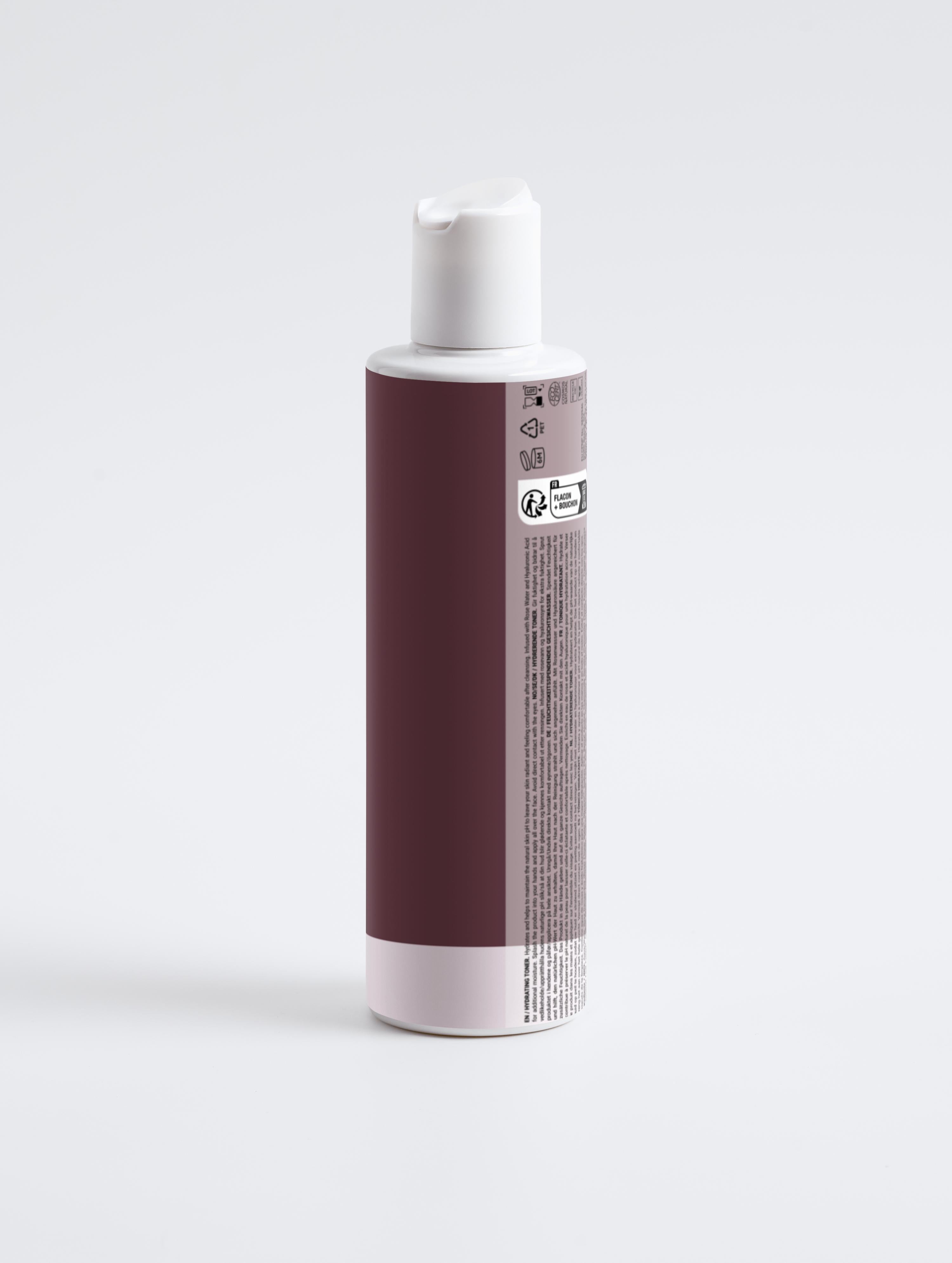 Suvera vegan toner on a clean vanity with a minimalist, nature-inspired layout