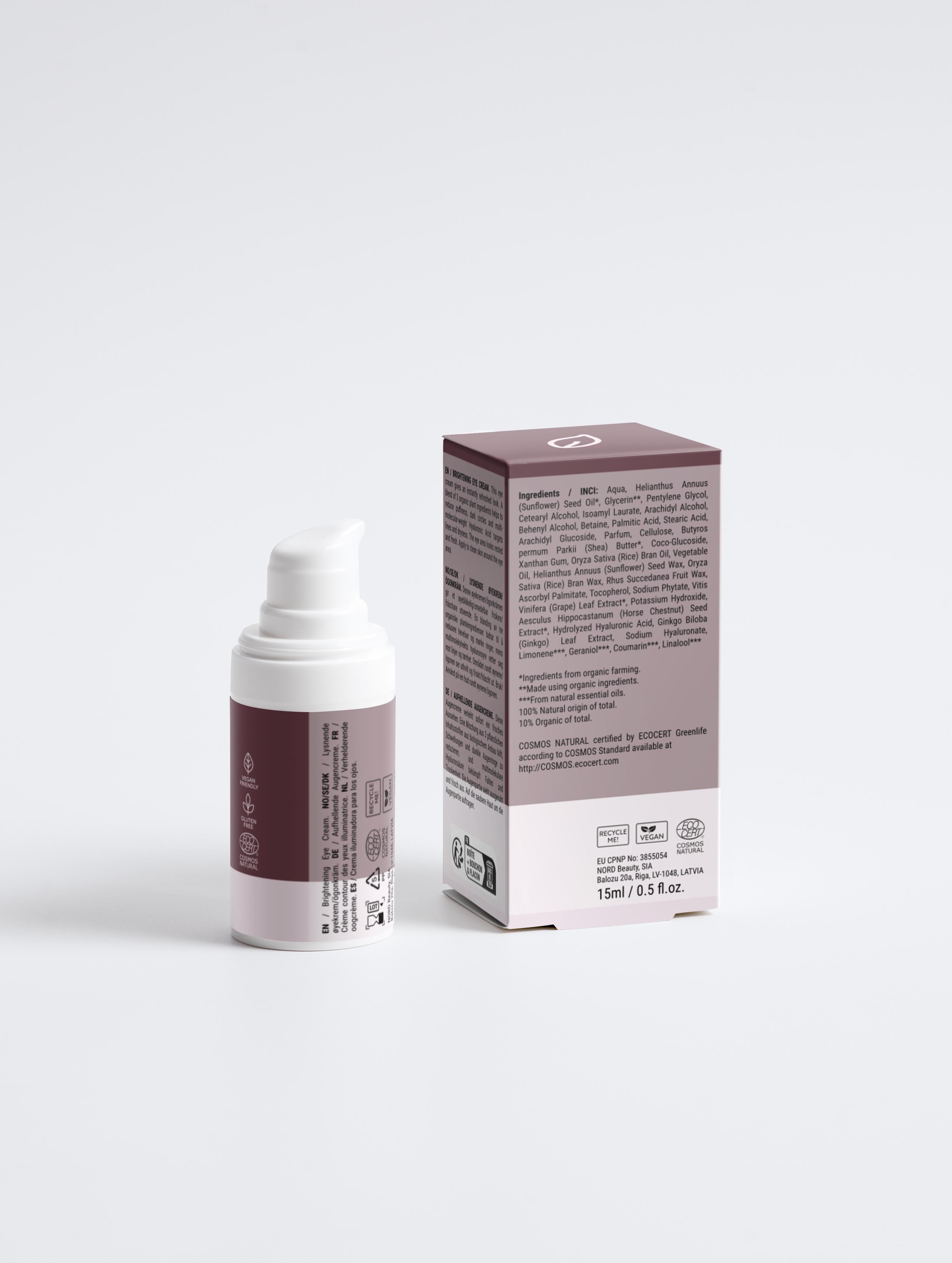 Eye cream dropper with silky formula – organic, hydrating eye treatment