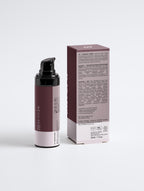 Close-up of silky texture of Suvera Hydrating Serum on fingertips