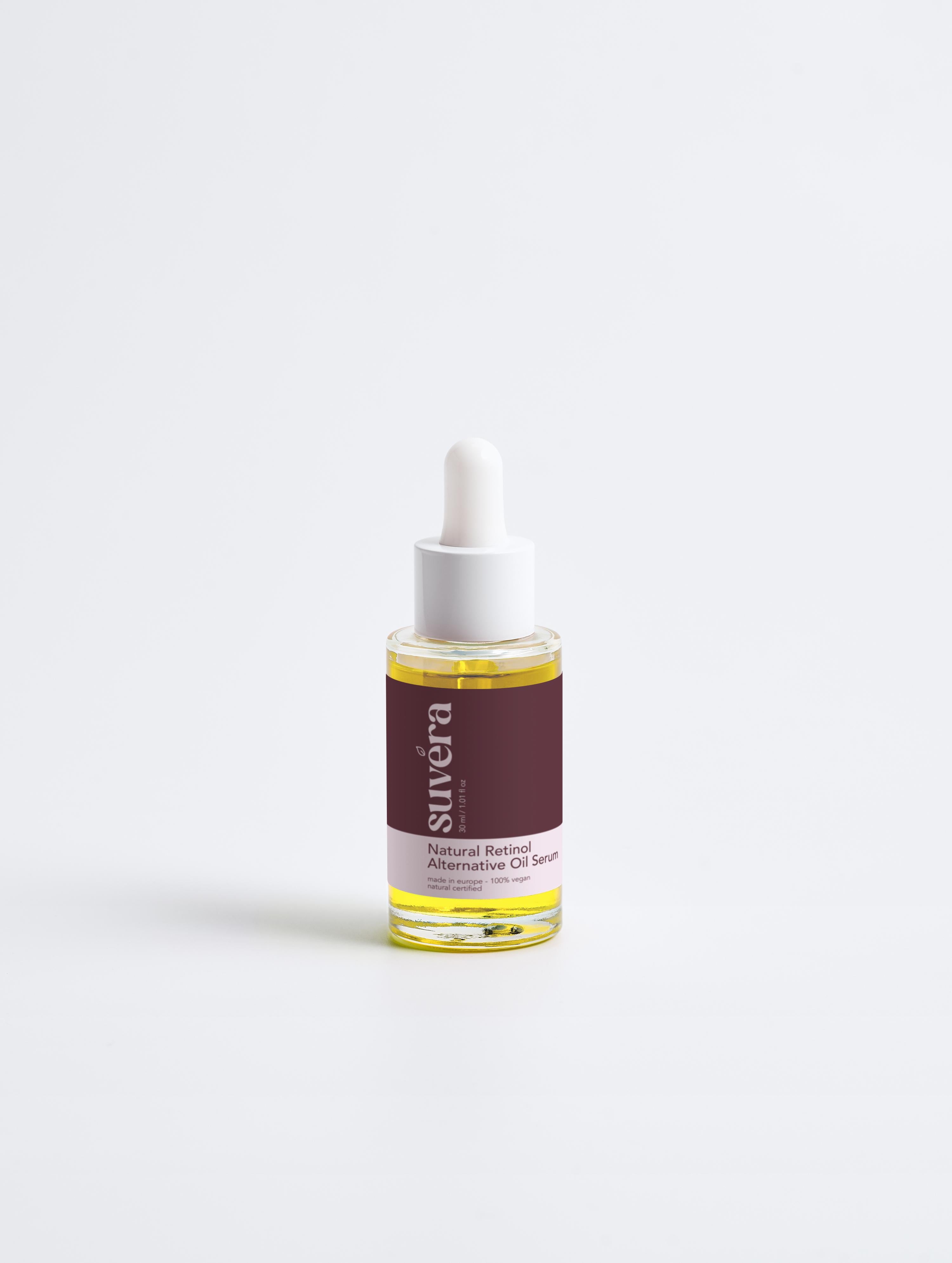 Eco-luxe Suvera facial oil serum for radiant skin – plant-based retinol substitute, cruelty-free, night skincare routine essential