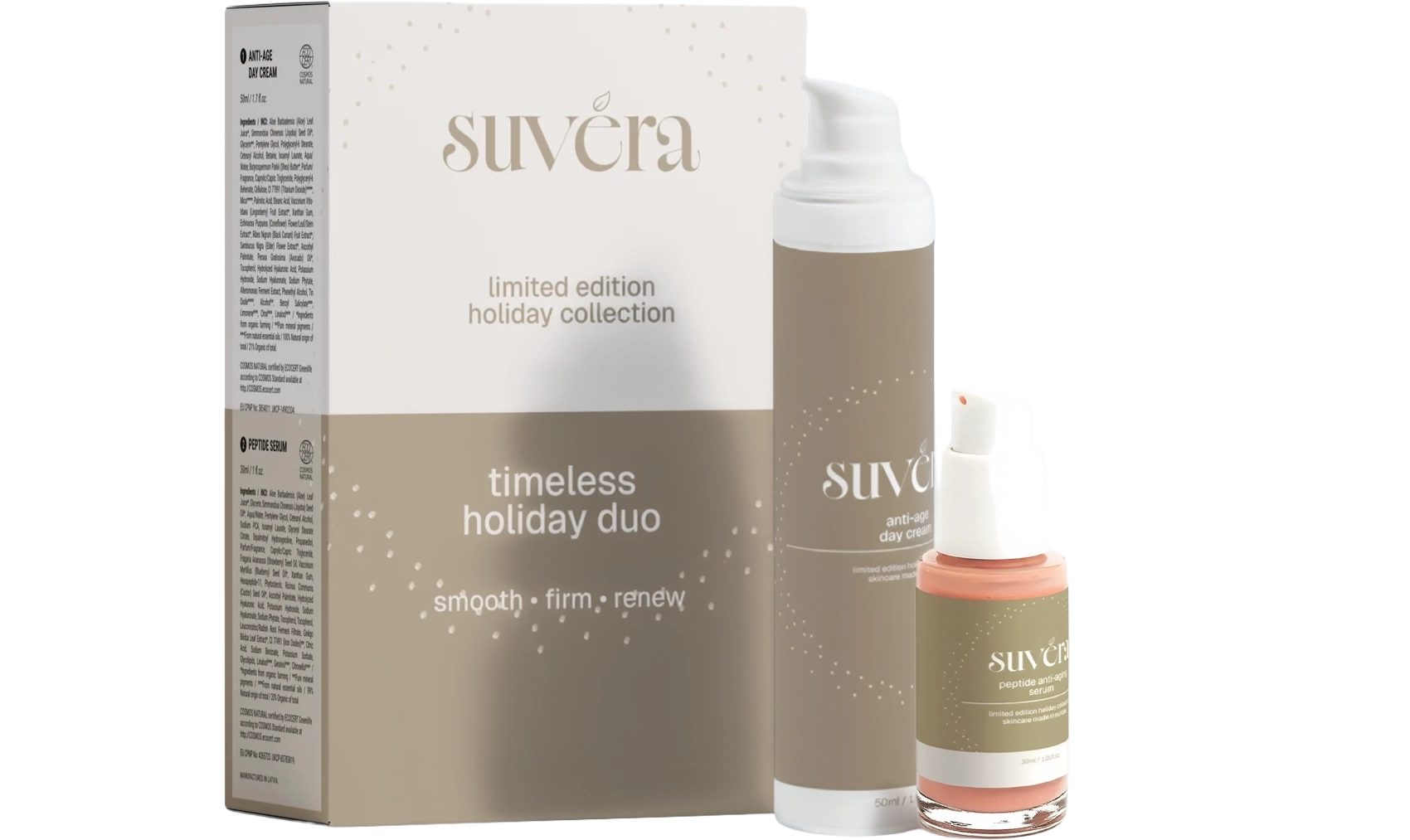 Suvera Timeless holiday duo natural skincare limited edition holiday collection