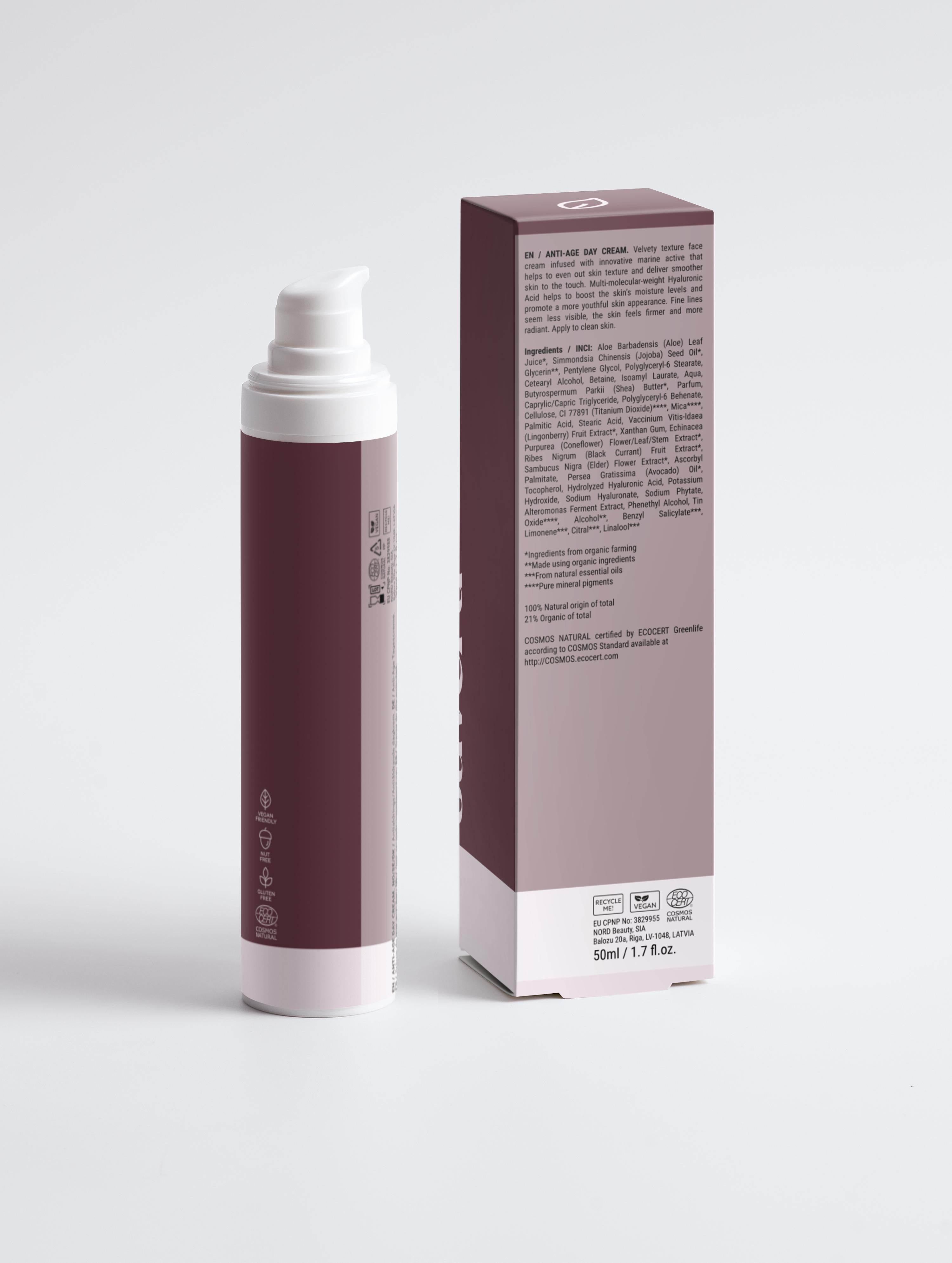 Texture close-up of Suvera’s anti-aging cream on smooth skin