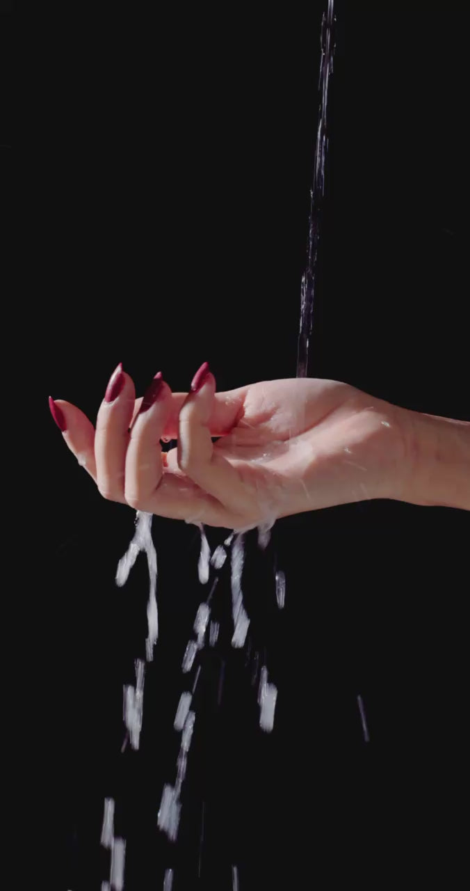 Hand catching care cleansing water gentle red nails Suvera Selfcare