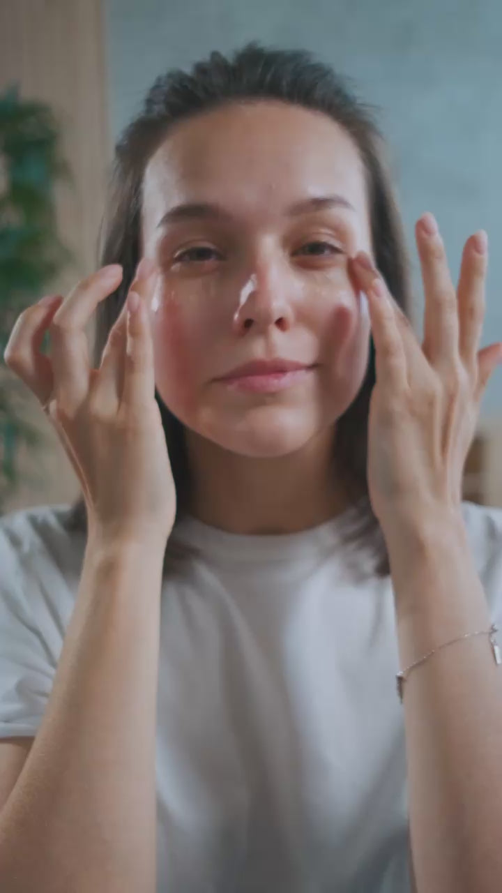 Female model posing for Suvera Self Care with Face Care Serum