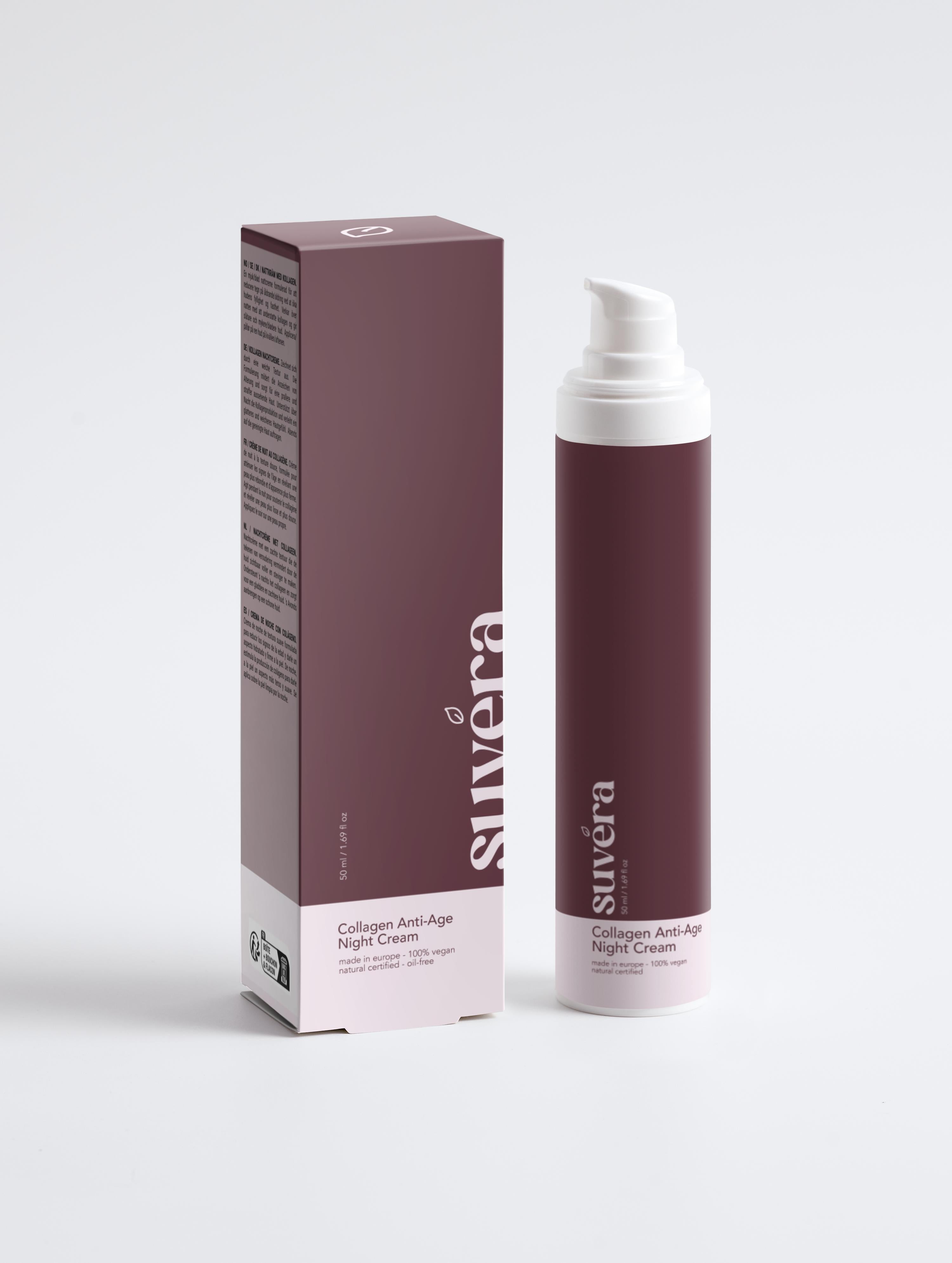 Suvera Collagen Night Cream for anti-aging overnight care